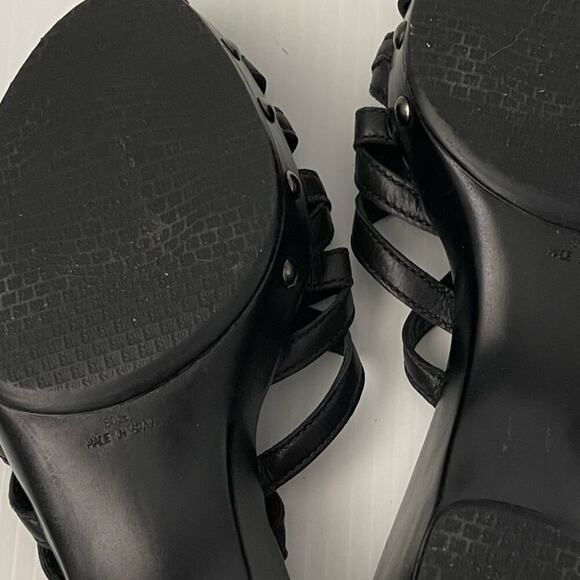 Stuart Weitzman black heeled sandals size 9 cross cross straps - Picture 11 of 11